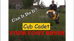 Mowing Tall Brush -- Cub Cadet XT2