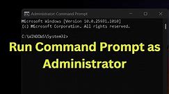 How to Run Command Prompt as Administrator in Windows 10 and 11 easily in 20 seconds