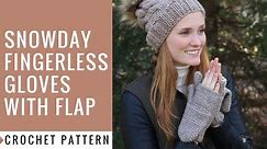 How to crochet Fingerless Gloves with Mittens Flap
