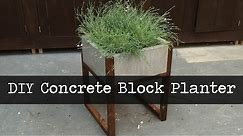 Modern Concrete Paver Planter DIY Tutorial