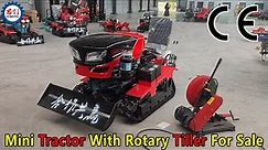 Mini Crawler Tractor With Rotary Tiller For Sale