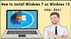 How To Install Windows 7 On Windows 10 Without Data Loss?⍟How To Dual Boot Windows 7 And Windows 10
