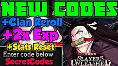 ALL NEW *SECRET* codes For SLAYERS UNLEASHED (Slayers unleashed codes)