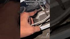 Chest Freezer Not Cold,Piping Gas leak..