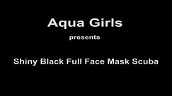 Clip 0123 - Shiny Black Full Face Mask Scuba