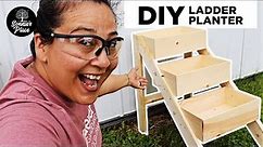 DIY Ladder Planter | How I Built Vertical Planter Boxes For My Daughter's Flower Garden