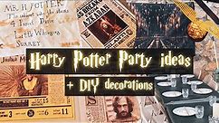 Harry Potter party ideas + DIY Harry Potter decorations