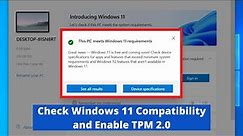 Check If Your PC Can Run Windows 11 and Enable TPM 2.0 on the BIOS