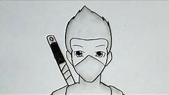 How to draw Ninja Anime | Ninja Boy step by step | Easy tutorial drawing
