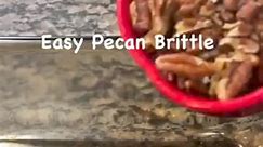 Pecan Brittle Quick, easy and turns out airy! All in the microwave!(Makes one 8 or 9 inch batch) 1 cup chopped pecans1/2 cup light corn syrup1 tablespoon butter1 tsp. baking soda1 cup white sugar3/4 tsp salt1 tsp. vanilla, Add pecans, sugar, syrup and salt in a large glass bowl. Stir with wooden spoon. Leave spoon in bowl while cooking in microwave. Cook on high 3 minutes. Stir. Cook another 3 minutes in microwave. Stir in butter. Microwave another 1 min 30 seconds. Stir in baking soda, bacon an
