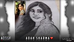 Face drawing ।Adah sharma sketch।Drawing।How to draw।Drawing for beginners।Drawing tutorial ।Shading