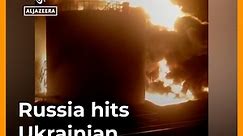 Russian missiles hit Ukrainian oil facility