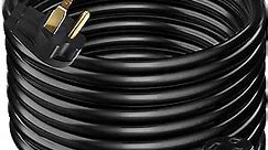 VEVOR Extension Cord, 50ft 250 Volt, 10 Gauge Heavy Duty Outdoor Welder Extension Cord with 10 Awg 3 Prong, 50 Amp Power Extension for Welding Machines, NEMA 6-50 Plug, ETL Approved, Black