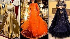 Wedding Wear- Long Fancy Frock Designs In Beautiful Colors!! AMBER STITCHING ||