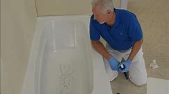16 in. W x 36 in. L Bathtub Floor Repair Inlay Kit in White INLAY-WT-1636-1