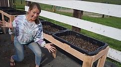 DIY garden boxes from storage containers - back friendly!