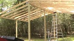 Small Pole Barn Part 2: Beams and Rafters