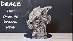 Dralo The Smoking Dragon Statue Head with backflow Incense Burner. Ancient Oracle of Life Dragon Statues and Figurines, Dragon Gifts, Dragon Figurines & Dragon Decor for Home.