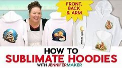 How To Sublimate A Hoodie: Back, Front, And Sleeves With Free Designs!