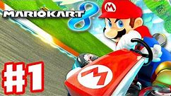 Mario Kart 8 - Gameplay Part 1 - 50cc Mushroom Cup (Nintendo Wii U Walkthrough)