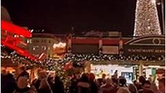 Flying Santa Claus in Hamburg, Germany