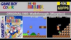 [GBC] Super Mario Bros. Deluxe: ORIGINAL1985 Walkthrough(Warpless)