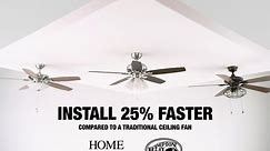 Hampton Bay Rothley II 52 in. Indoor LED Bronze Ceiling Fan with Light Kit, Downrod, Reversible Motor and Reversible Blades 52051