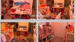 Girls bedroom organize, declutter and clean with me TRANSFORMATION