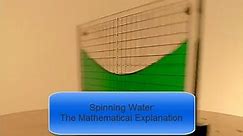 Spinning Water: The Mathematical Explanation