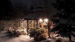 Backyard Gazebo Night During Heavy Snowfall Stock Footage Video (100% Royalty-free) 1098834391 | Shutterstock