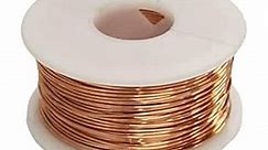 Solid Bare Copper Round Wire 1/2 Lb Spool (28 Ga / 1000 Ft.)