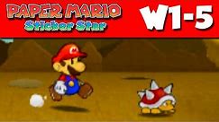 Paper Mario Sticker Star - W1-5 - Whammino Mountain (Nintendo 3DS Gameplay Walkthrough)