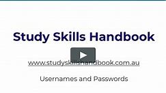 Usernames and Passwords for the Study Skills Handbook
