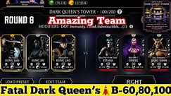 Fatal Dark Queen’s Tower Boss Battle 100 & 60,80 Fight + Reward MK Mobile