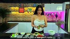 PONG KITCHEN How To Cook SALMON SALAD Beautiful Girl Cooking