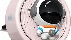 Bontand Car Air Freshener Cute Cartoon Astronaut Aroma Diffuser Car Air Conditioner Clip Type Fan Diffuser Automotive Air Outlet Vent Creative Car Perfume Fragrance Cartoon Car Decoration Car Accessories (Pink)