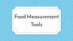 Food Measurement
