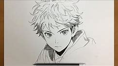 Easy anime sketch How to draw a anime boy step by step original anime character