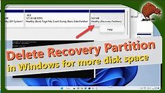 Delete Windows Recovery Partition