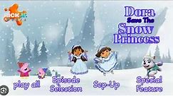 Dora Save the Snow Princess DVD Menu