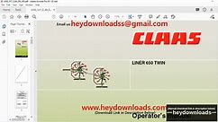 CLAAS LINER 650 TWIN Operator’s Manual