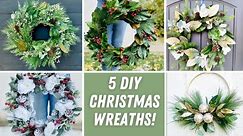 How to make 5 HIGH END Christmas and winter wreaths!