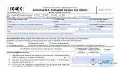 Learn How to Fill the Form 1040X Amended U.S. Individual Income Tax Return