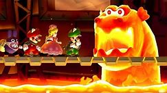 New Super Mario Bros. U Deluxe - All Castle Bosses (4 Players)