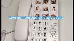 Telephones for Seniors, Dementia Phone for Seniors - 9 Picture Memory Corded Landline Telephone for Elderly - One-Touch Dial, 110dB+ Amplified Ringer -Home Phones for The Visually Impaired, Alzheimer