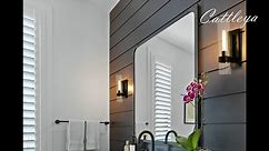 Hyperion house Indoor Wall Sconce Light Fixtures, Black Bathroom Vanity Lighting Fixtures Over Mirror with Cylinder Glass, Wall Lamp for Bedroom Kitchen Sink Hallway Living Room