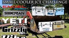 Small Cooler Ice Challenge, 20-25QT, Yeti Roadie vs Grizzly vs Engel 25 vs Siberian 22 vs Element 20