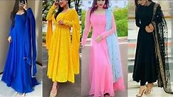 Bollywood style Plain Anarkali Suit Designs | Plain Frock Suit Design | Anarkali Dress Designs