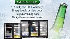 Cater-Cool CK3500LED Single Door Stainless Steel Bottle Cooler With LED Lighting