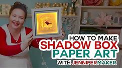 DIY Shadow Box Paper Art with a Free Template to Customize!